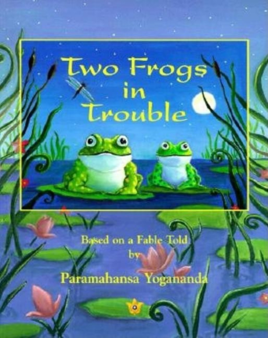 Picture of Two frogs in trouble - based on a fable told by paramahansa yogananda