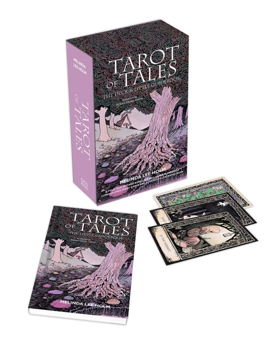Picture of The Tarot of Tales a folk-tale inspired boxed set including a full deck of 78 specially commissioned tarot ca