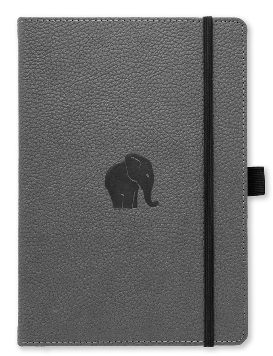 Picture of Dingbats* Wildlife A5+ Dotted - Grey Elephant Notebook