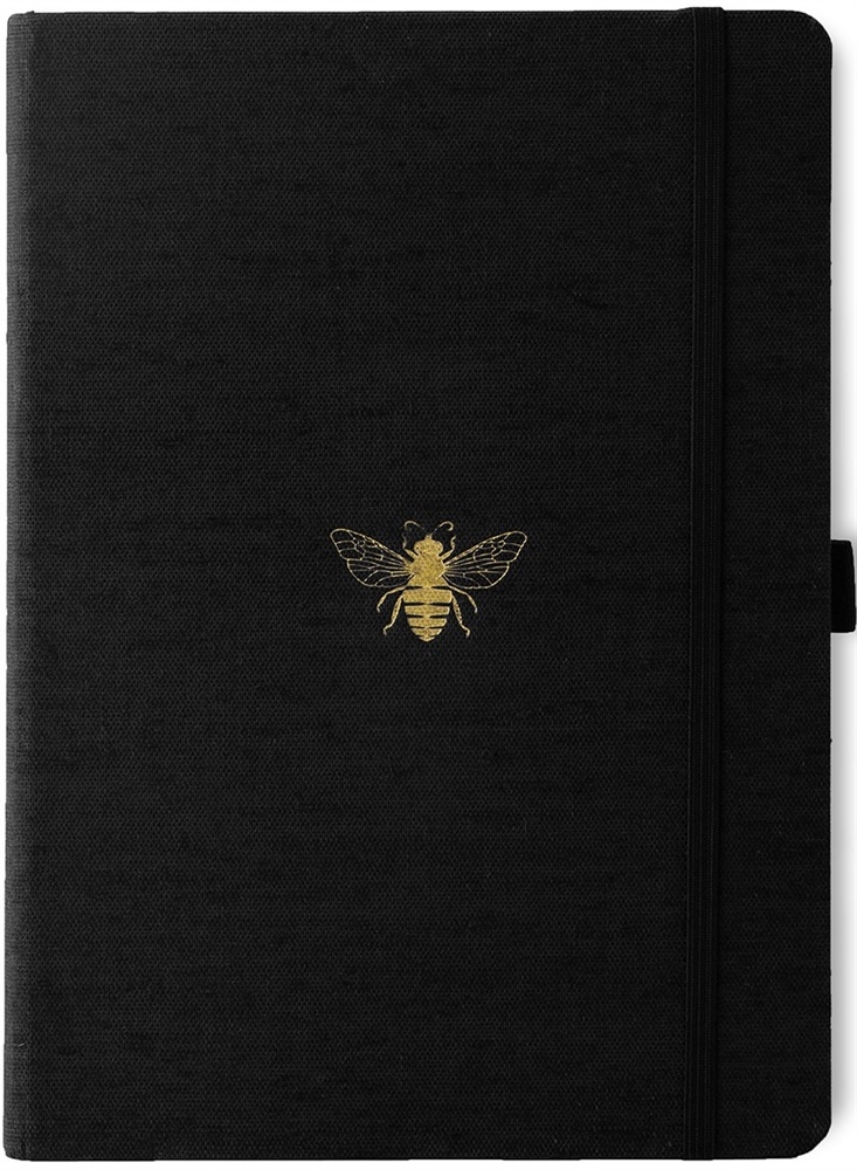 Picture of Dingbats* Pro B5 Black Bee Notebook - Dotted