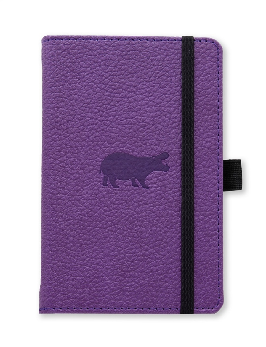 Picture of Dingbats* Wildlife A6 Pocket Graph - Purple Hippo Notebook