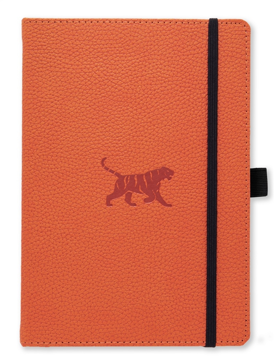 Picture of Dingbats* Wildlife A5+ Graph - Orange Tiger Notebook