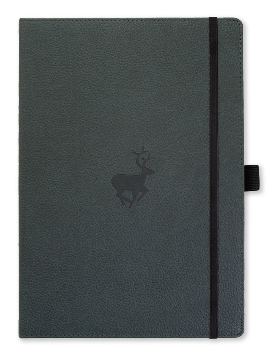 Picture of Dingbats* Wildlife A4+ Dotted - Green Deer Notebook