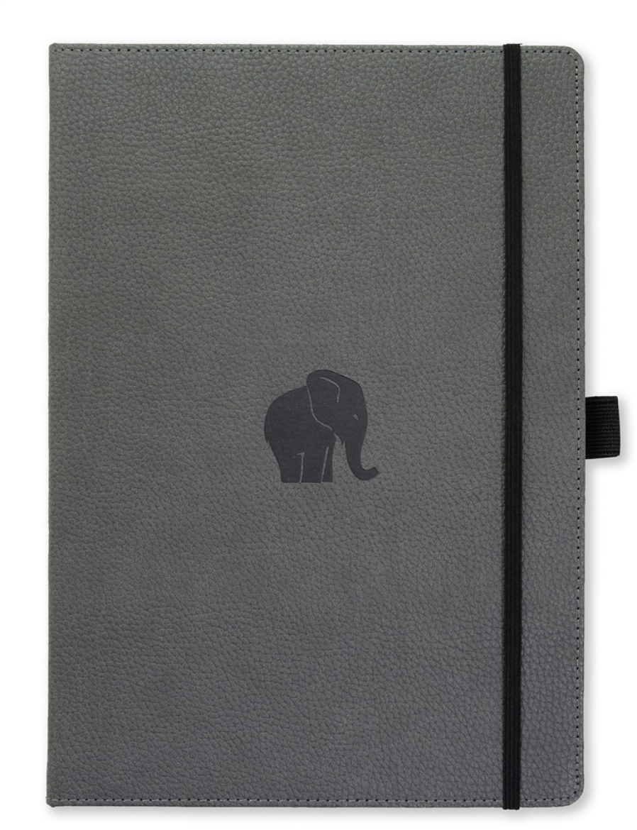 Picture of Dingbats* Wildlife A4+ Dotted - Grey Elephant Notebook