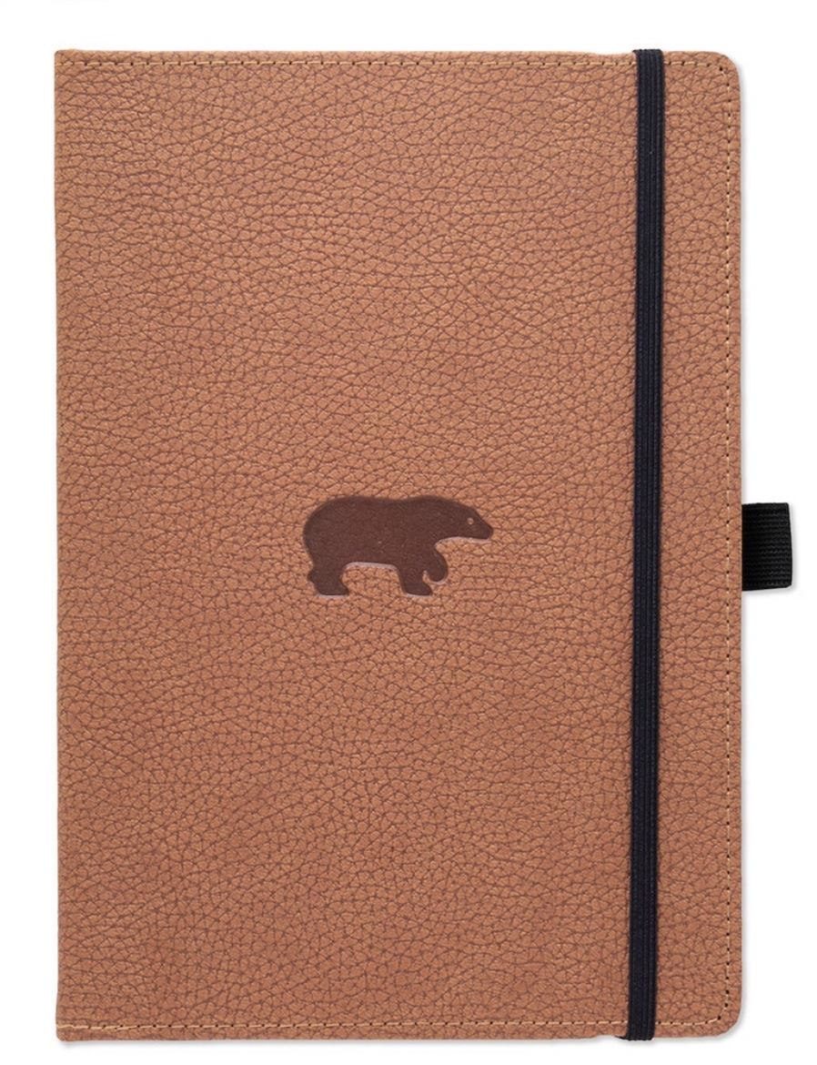 Picture of Dingbats* Wildlife A4+ Brown Bear Notebook - Dotted