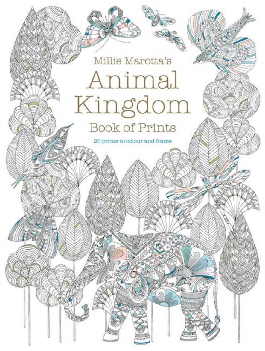 Picture of Millie marottas animal kingdom book of prints - prints to colour and frame