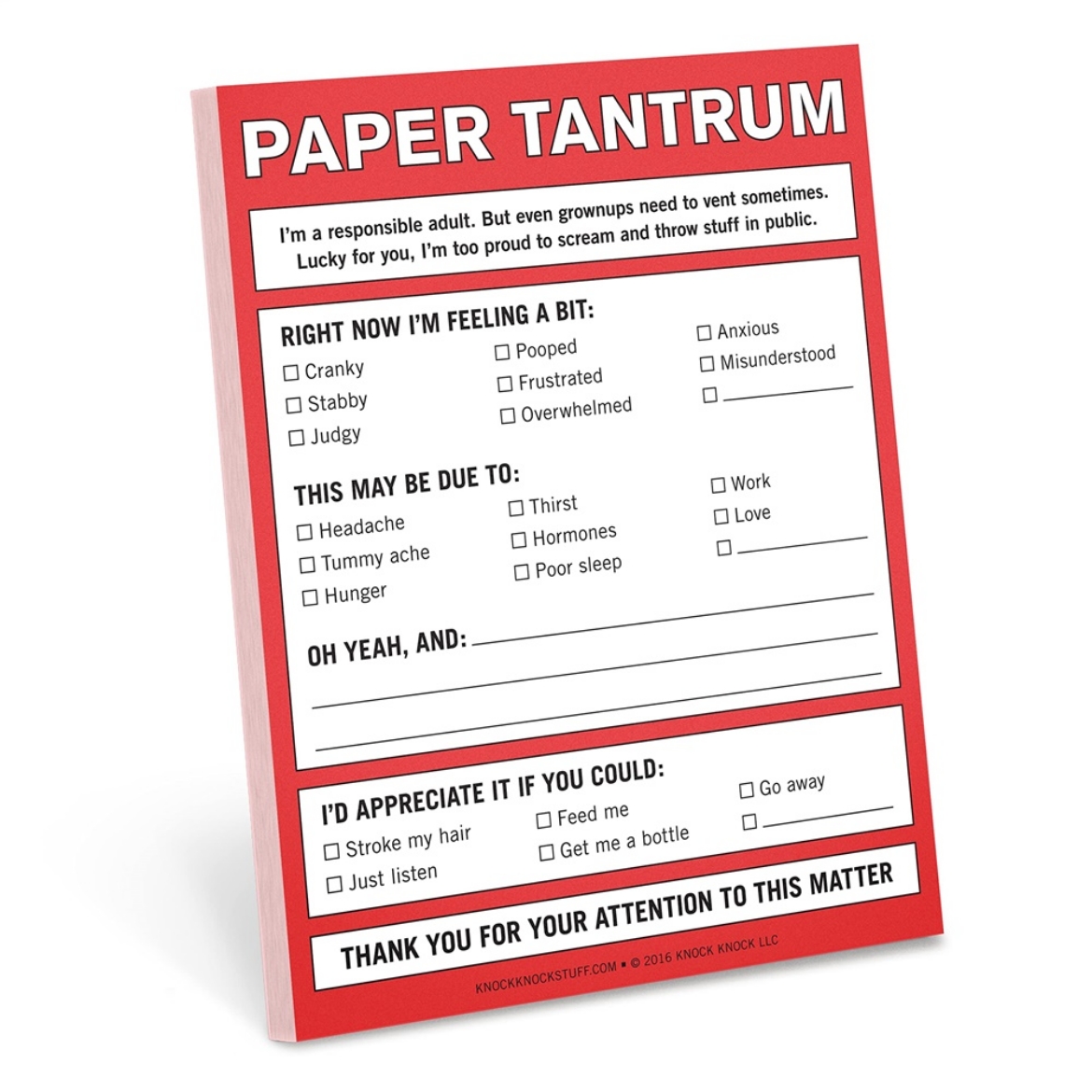 Picture of Knock Knock Paper Tantrum Nifty Notes