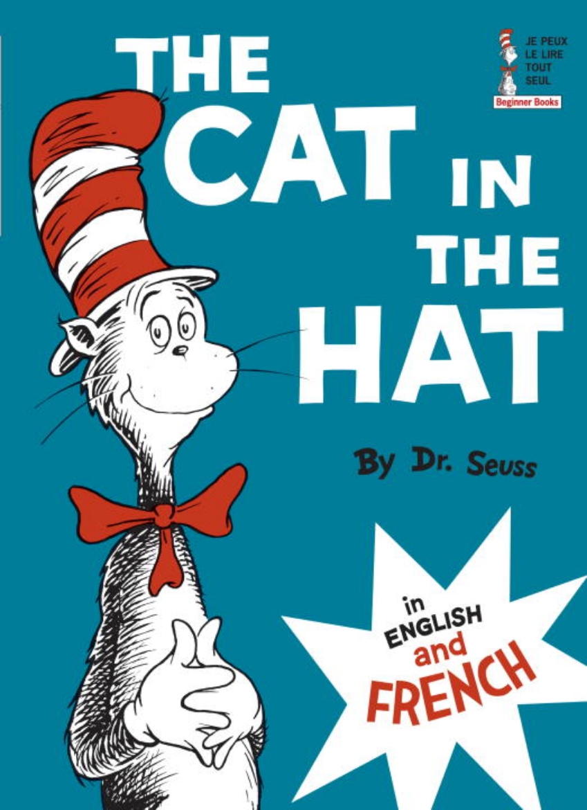 Picture of The Cat in the Hat in English and French