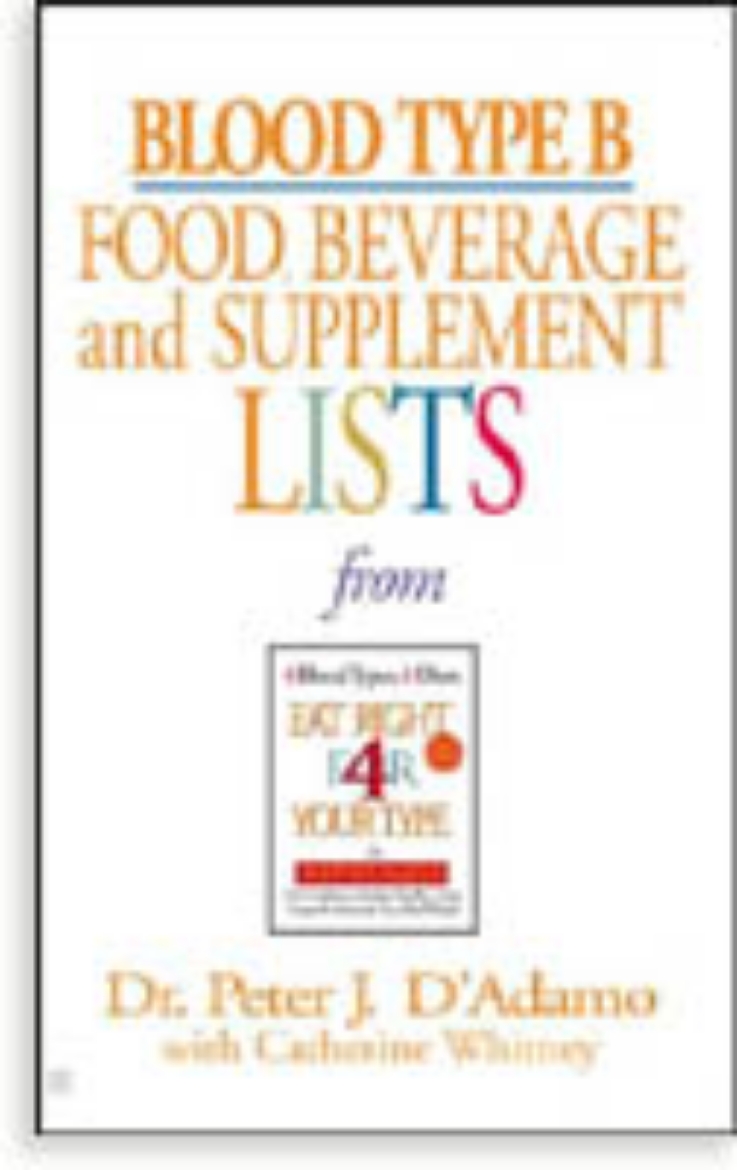 Picture of Blood Type B: Food, Beverage & Supplement Lists