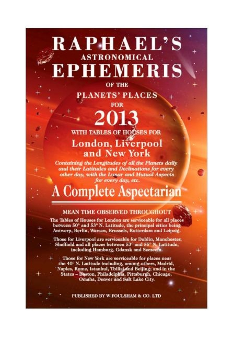 Picture of Raphael's Astronomical Ephemeris 2013