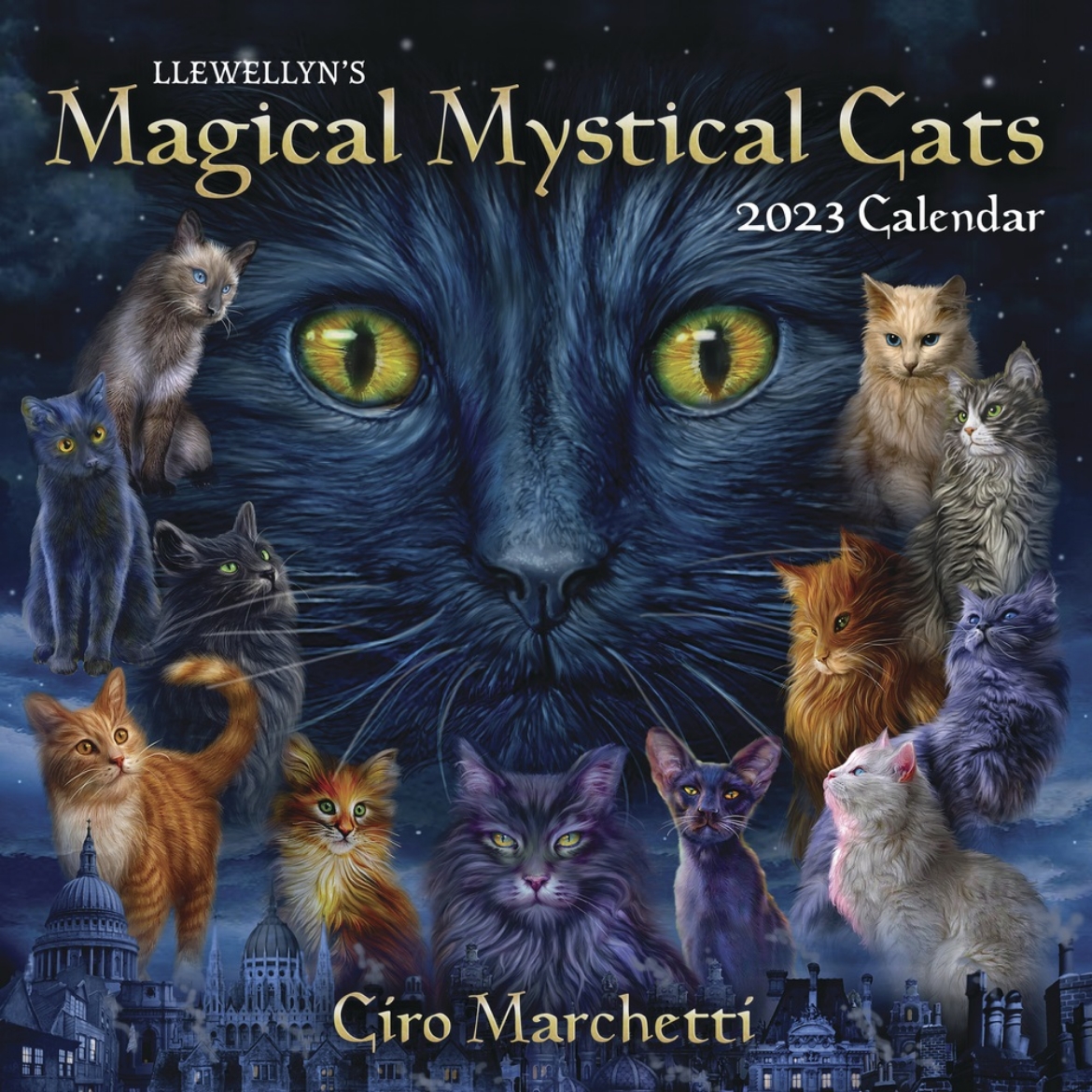 Picture of Llewellyn's 2023 Magical Mystical Cats Calendar