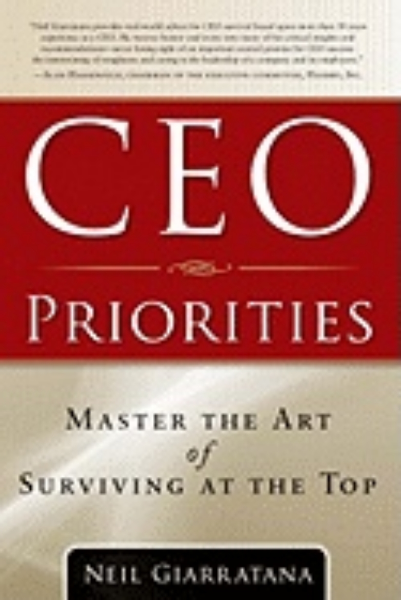 Picture of Ceo Priorities : Master the Art of Surviving at the Top