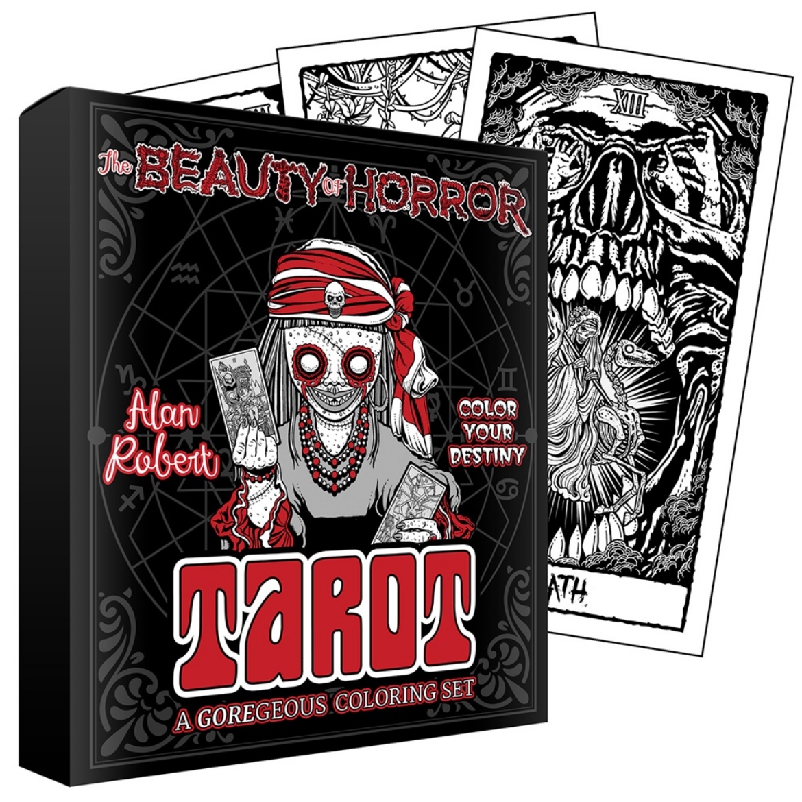 Picture of The Beauty Of Horror: Color Your Destiny Tarot Deck