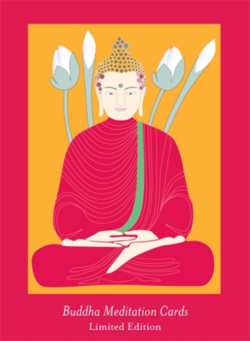 Picture of Buddha four lotuses cards