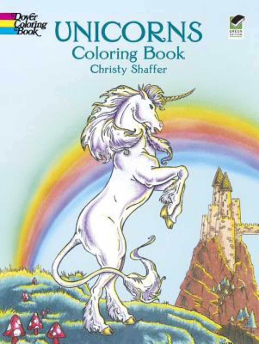 Picture of Unicorns Coloring Book (30 Full Page B+W Illustrations) (O)