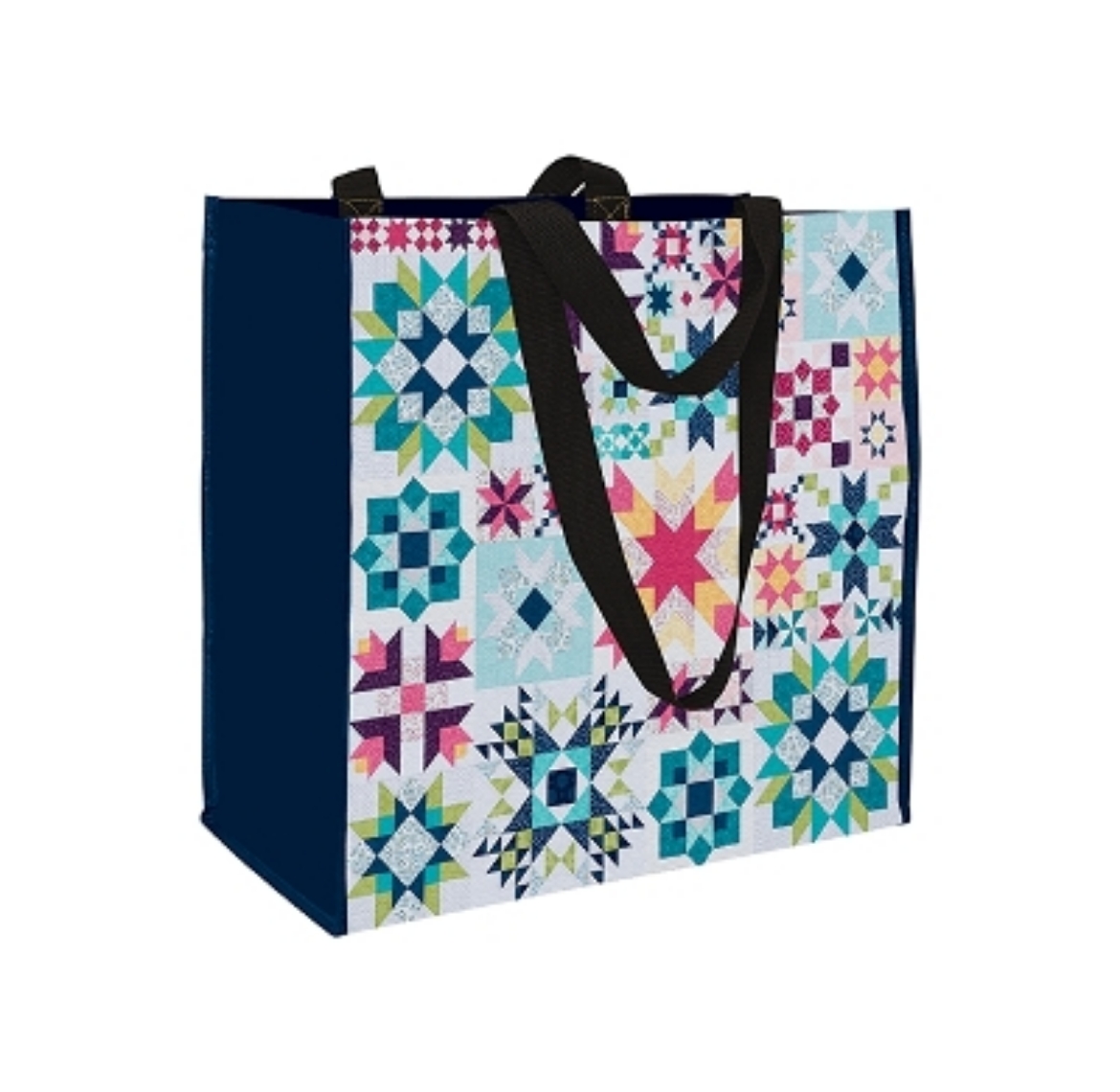 Picture of Barn Star Sampler Eco Tote: Reusable Grocery and Shopping Bag Lightweight Folding Gift Tote Bag