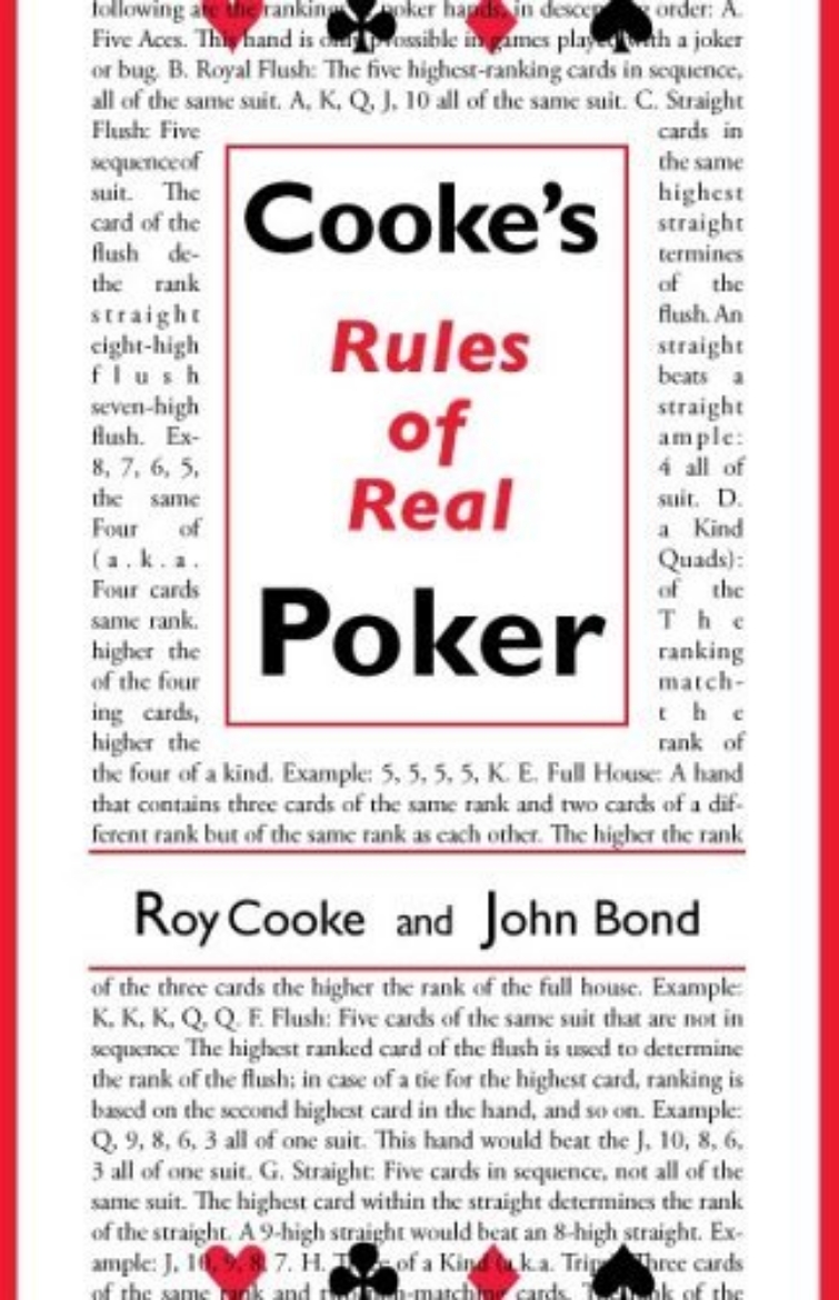 Picture of Cooke's Rules of Real Poker