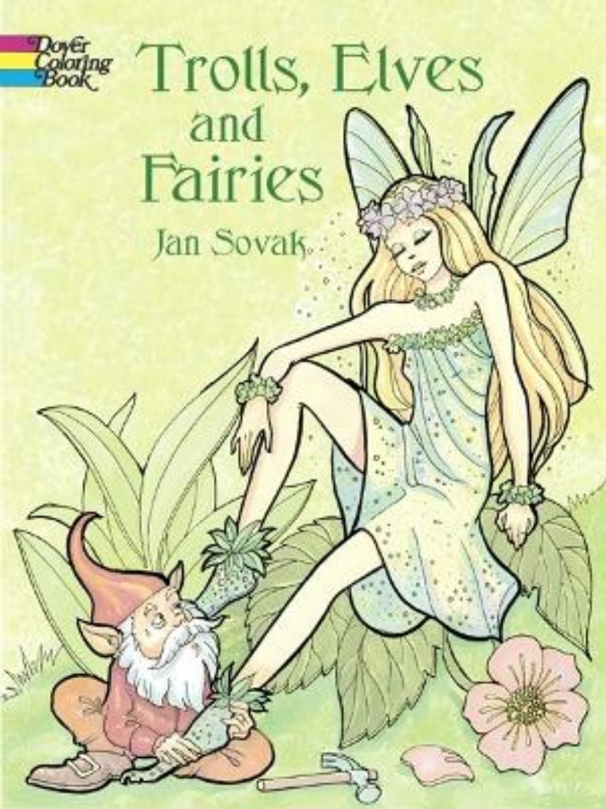 Picture of Trolls, elves and fairies coloring book