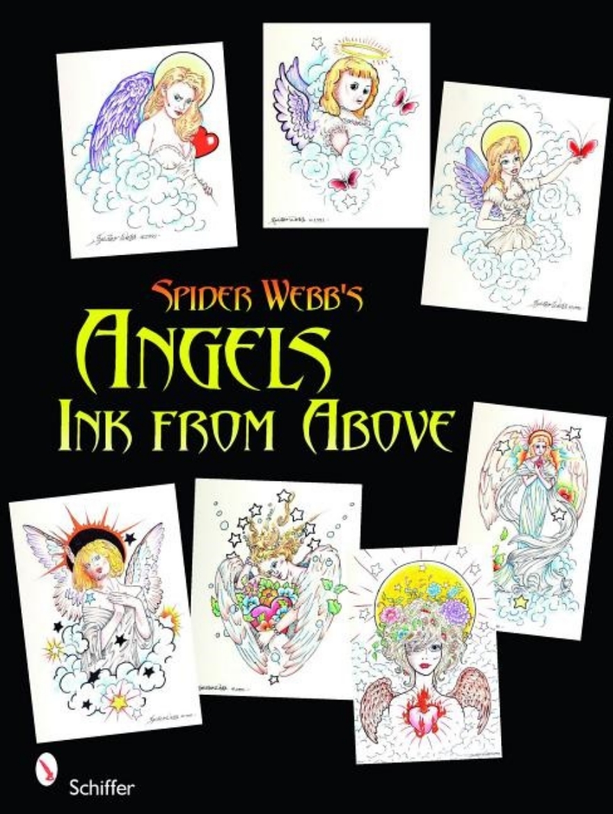 Picture of Spider webbs angels - ink from above