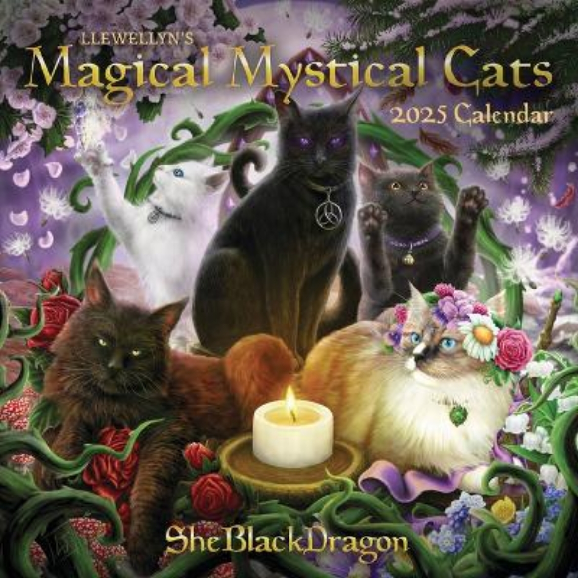 Picture of Llewellyn's 2025 Magical Mystical Cats Calendar