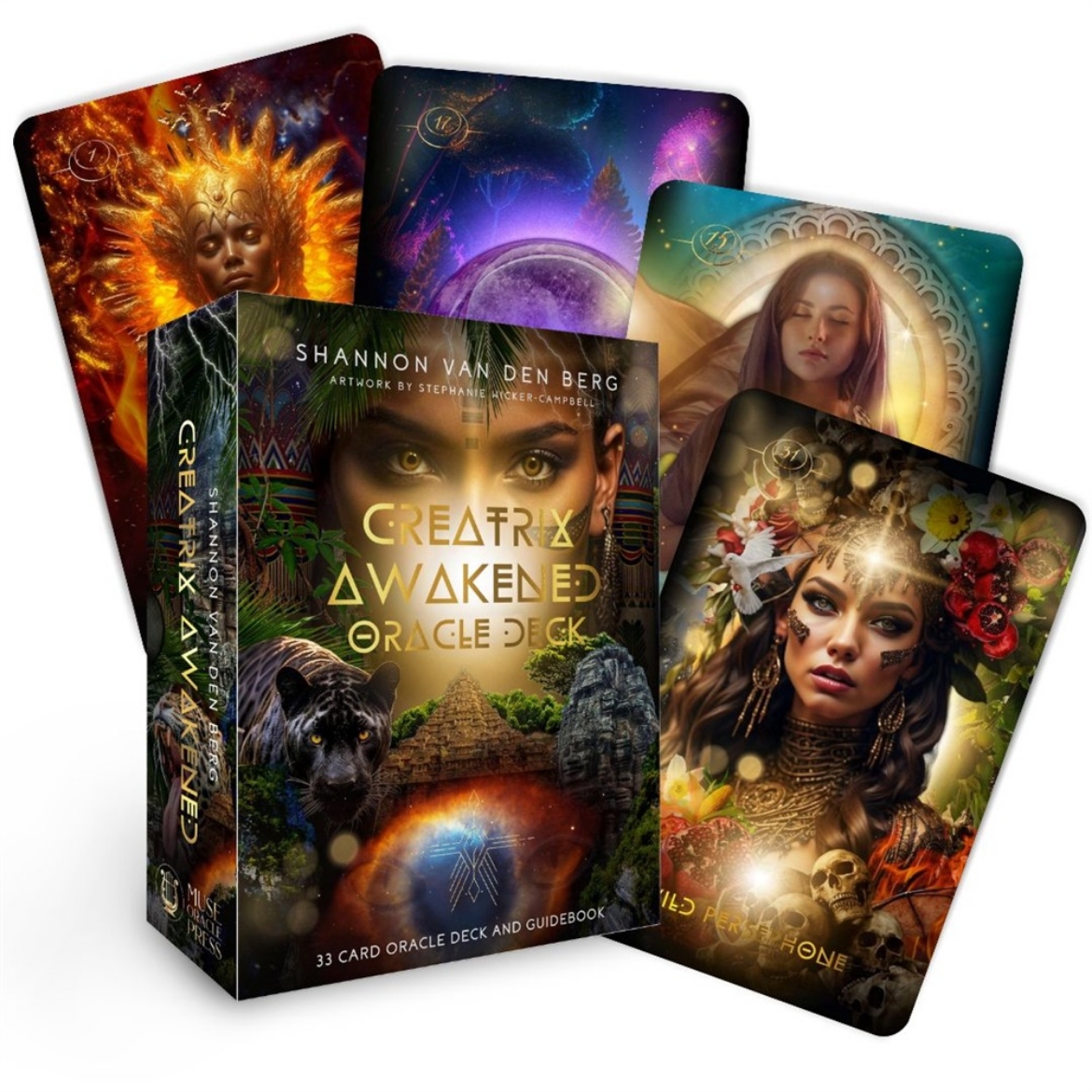 Picture of Creatrix Awakened Oracle Deck: Fierce Feminine Frequency Leaders (33 Full-Color Cards and 126-Page Guidebook)