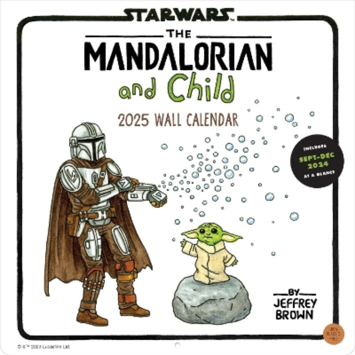 Picture of Mandalorian and Child 2025 Wall Calendar