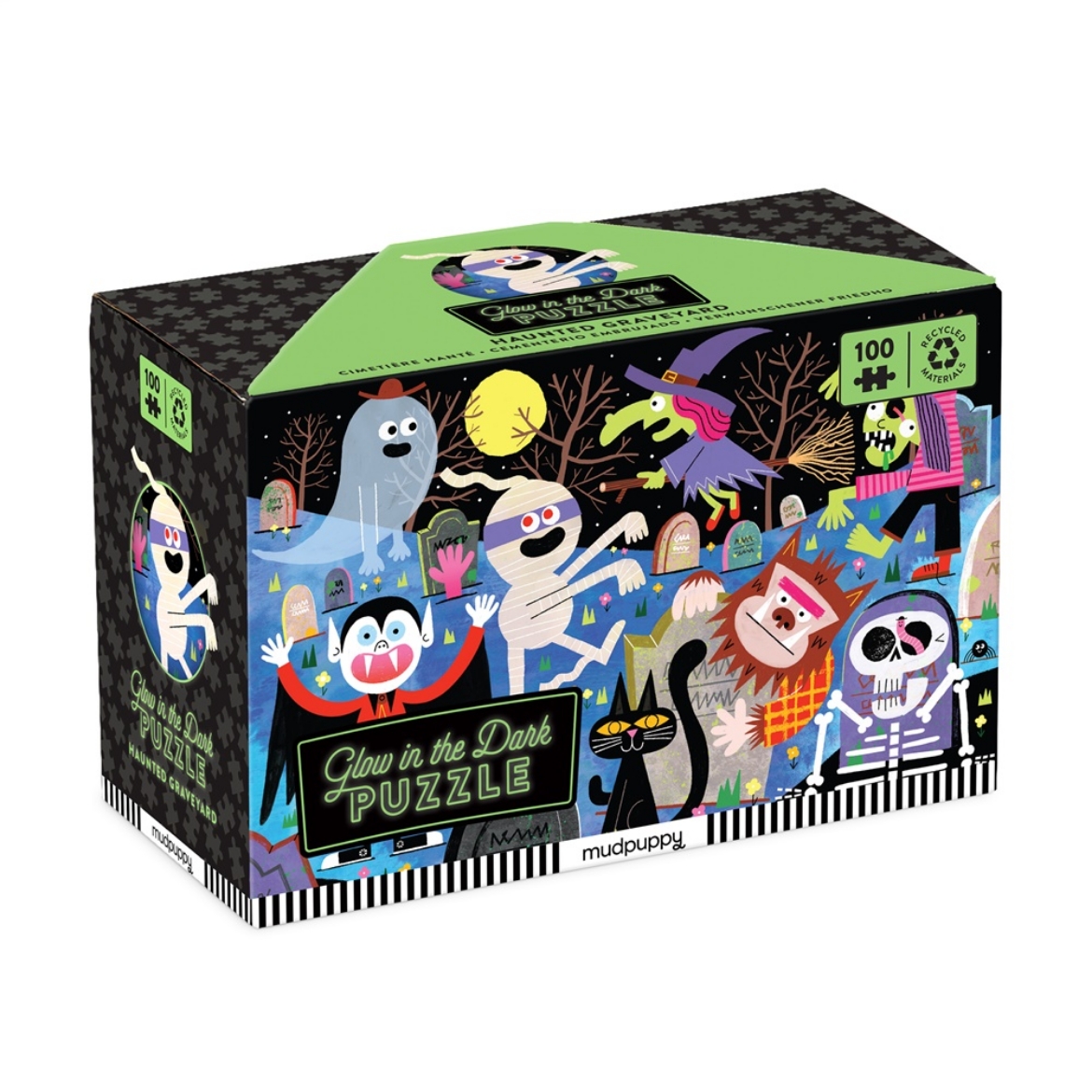 Picture of Haunted Graveyard 100 Piece Glow in the Dark Puzzle