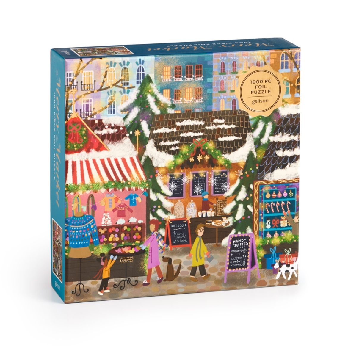 Picture of Joy Laforme Merry Market 1000 Piece Foil Puzzle in a Square Box