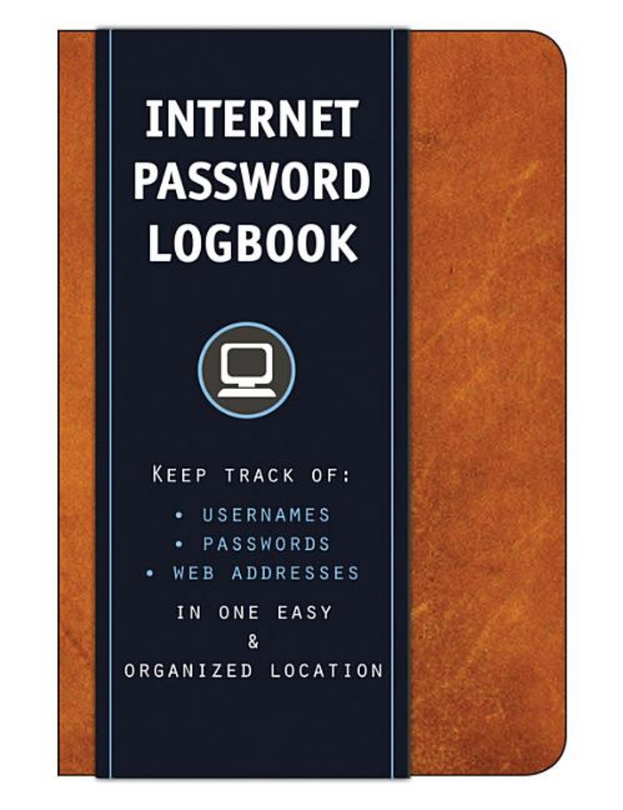 Picture of Internet Password Logbook (Cognac Leatherette)