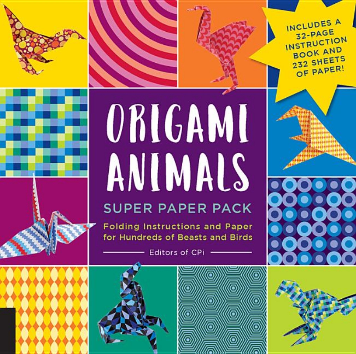 Picture of Origami animals super paper pack - folding instructions and paper for hundr