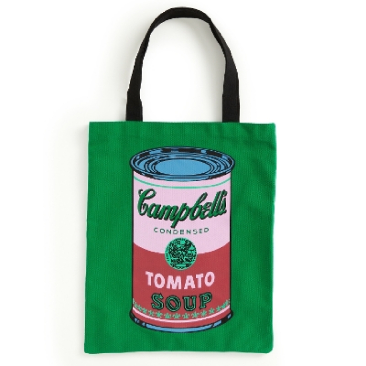 Bild på Warhol Soup Can Canvas Tote Bag - Green