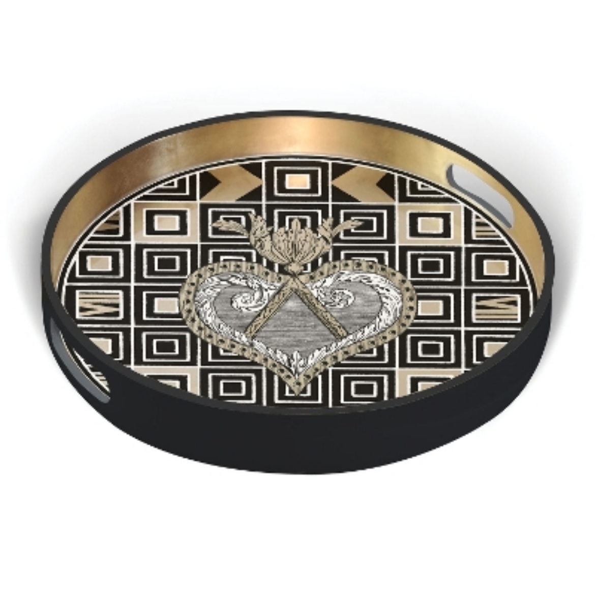 Picture of Christian Lacroix Atout Coeur Round Lacquer Tray