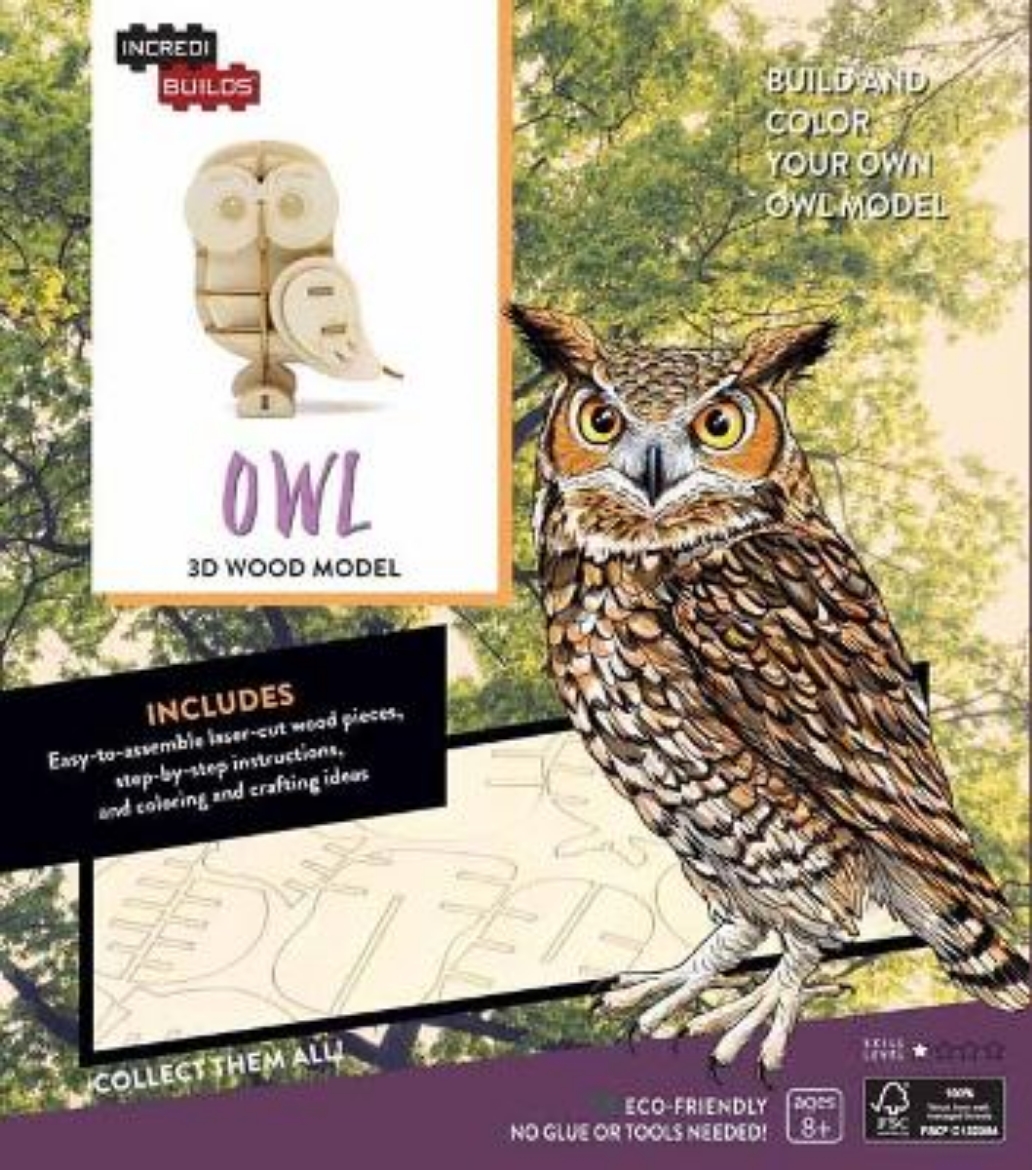 Picture of IncrediBuilds: Owl 3D Wood Model