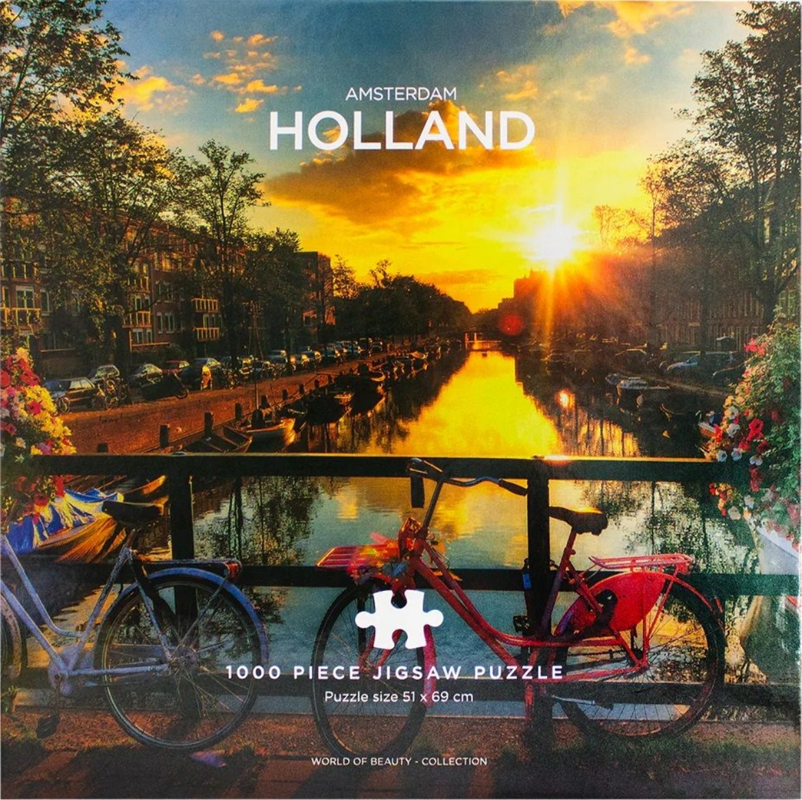 Bild på Bicycles in Amsterdam 1000 Piece Jigsaw Puzzle