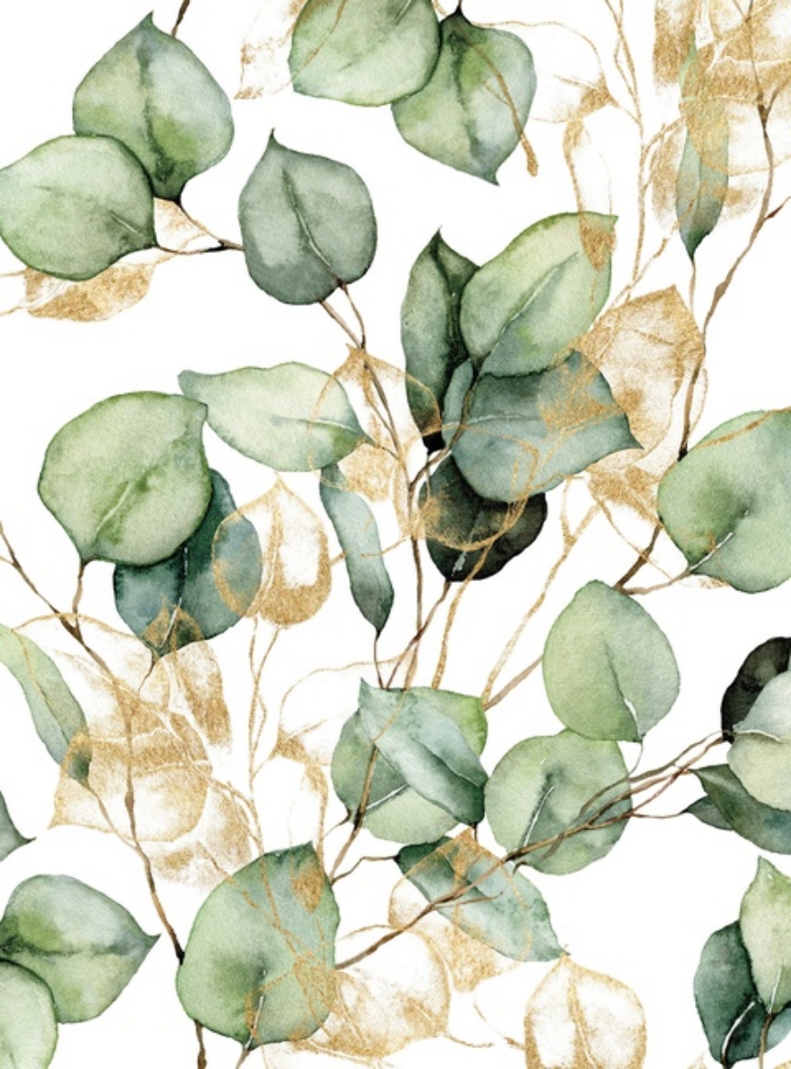 Picture of Greenery And Gold Lined Journal