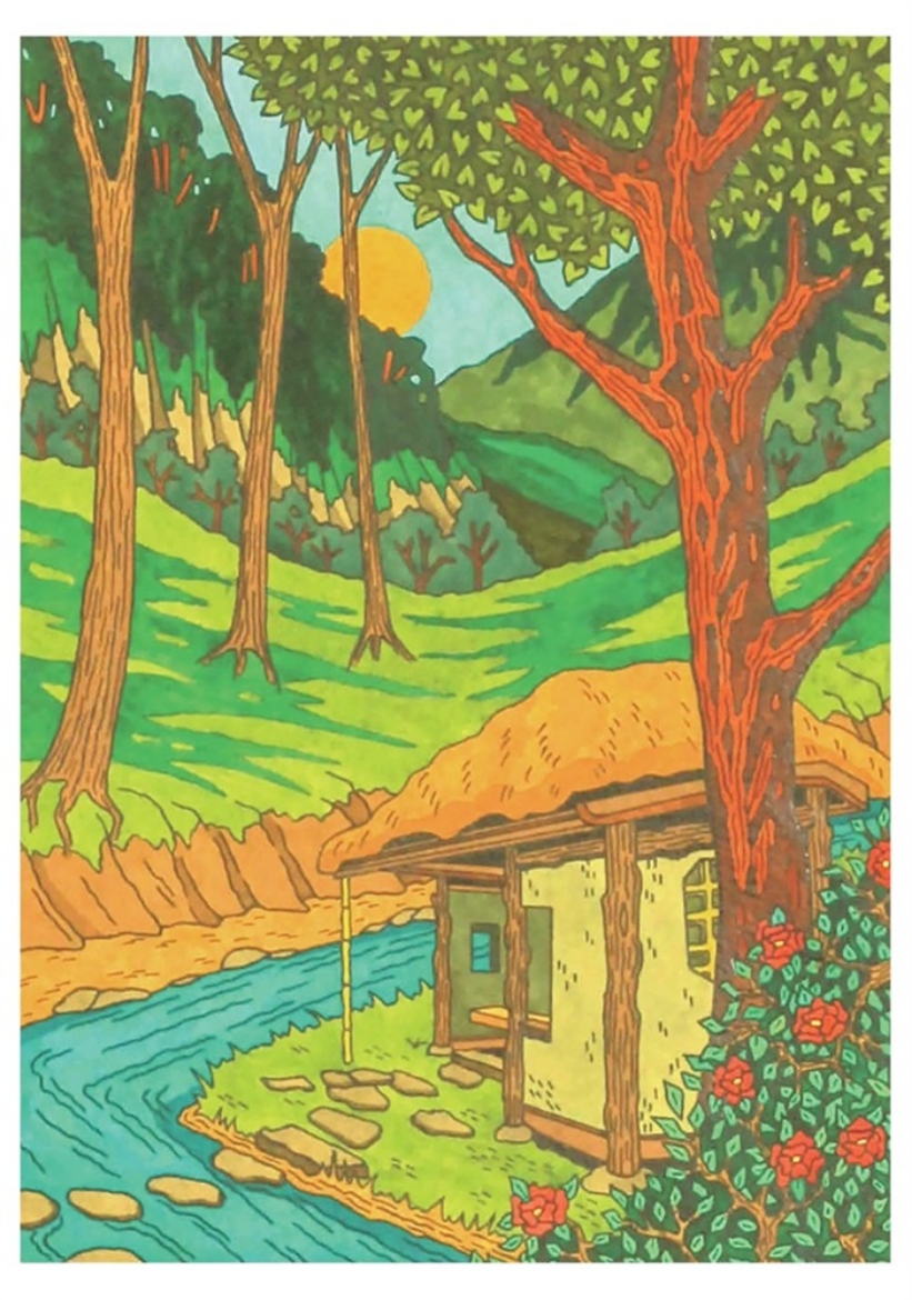 Picture of Sunrise at the Waiting Pavilion Notecard