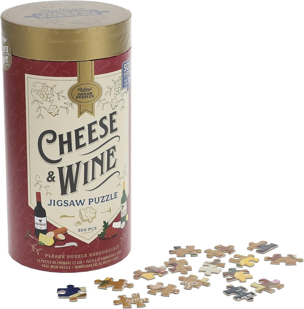 Picture of Cheese + Wine 500 Piece Jigsaw Puzzle