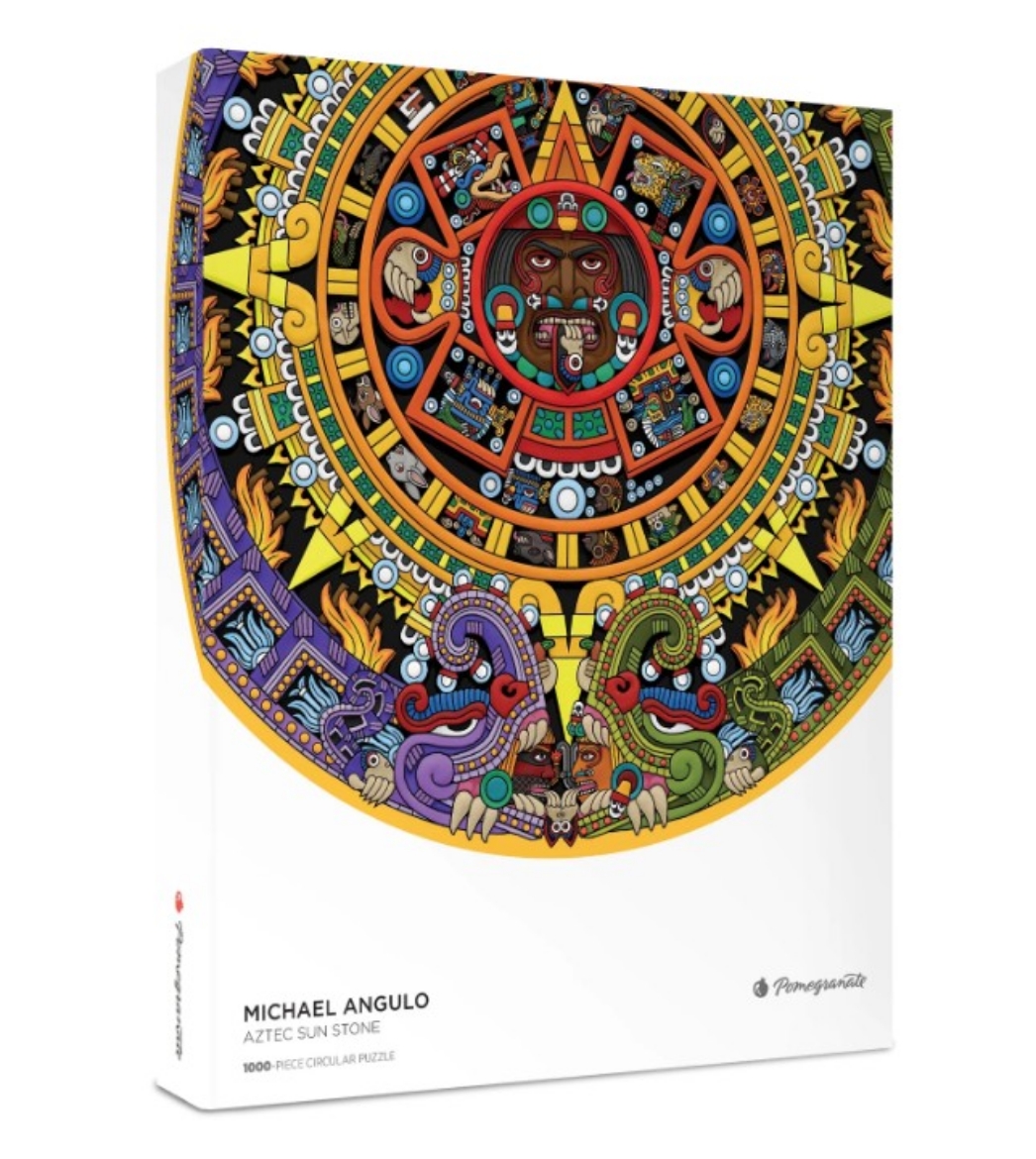 Picture of Aztec Sun Stone 1000-Piece Circular Jigsaw Puzzle