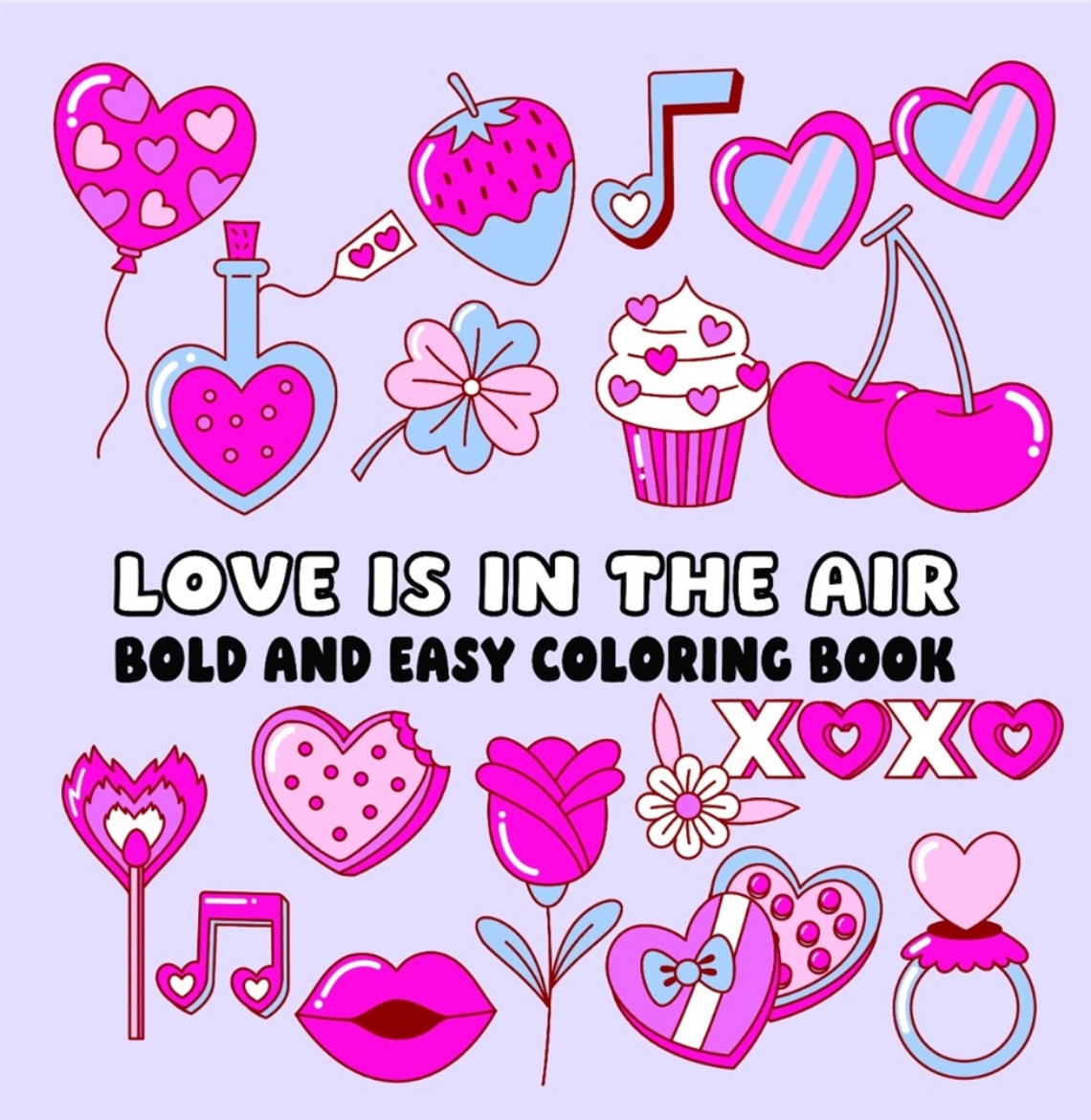 Picture of Love is in the Air Bold and Easy Coloring Book