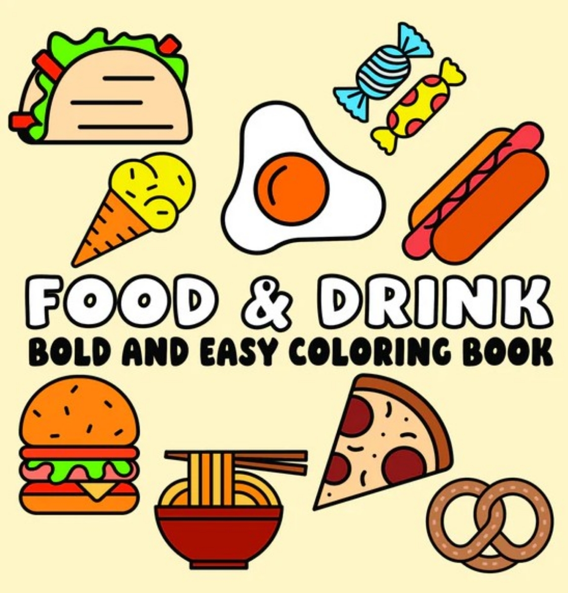Picture of Food and Drink Bold and Easy Coloring Book