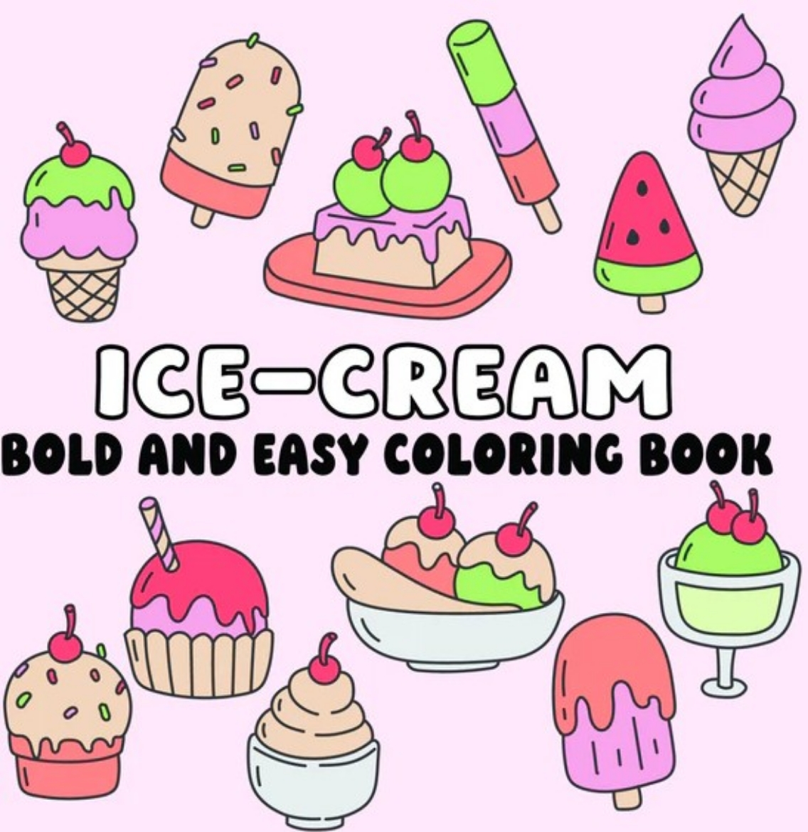 Picture of Ice Cream Bold and Easy Coloring Book