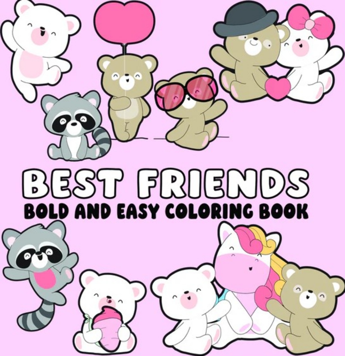 Picture of Best Friends Bold and Easy Coloring Book