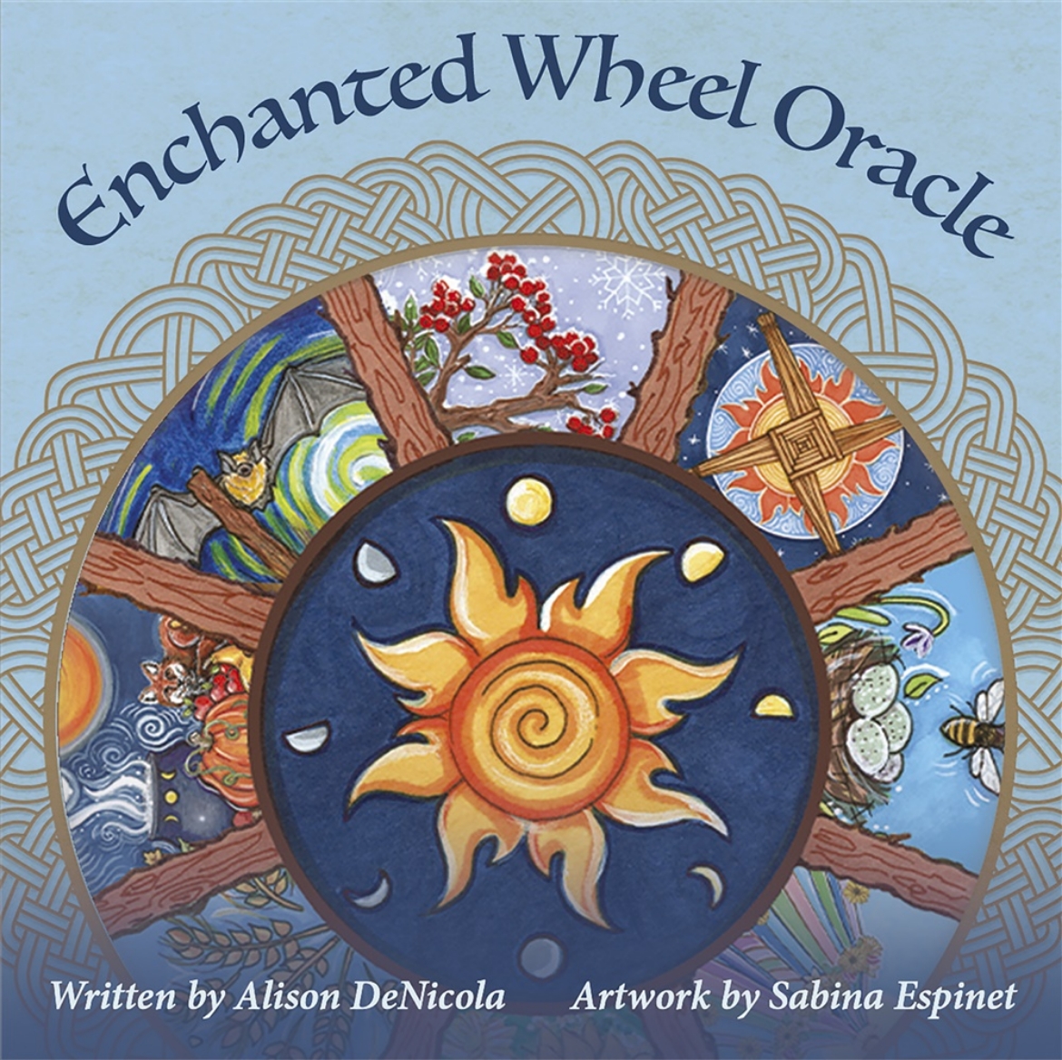 Picture of Enchanted Wheel Oracle: 45 Round Cards with Hand-Painted Art— Explore Spiritual Pathways, Portals, and Elemental Energy with the Celtic Wheel of the Year, Cycles of Nature, Includes 128-Page Illustrat