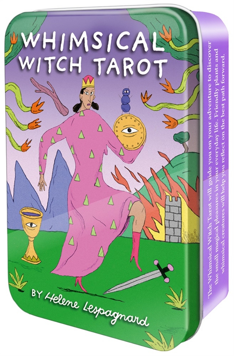 Picture of Whimsical Witch Tarot in a Tin: Colorful 78-Card Tarot Deck in a Charming Keepsake Tin, Vibrant Comic Book Style Art, Fun For All Ages, Includes Booklet.