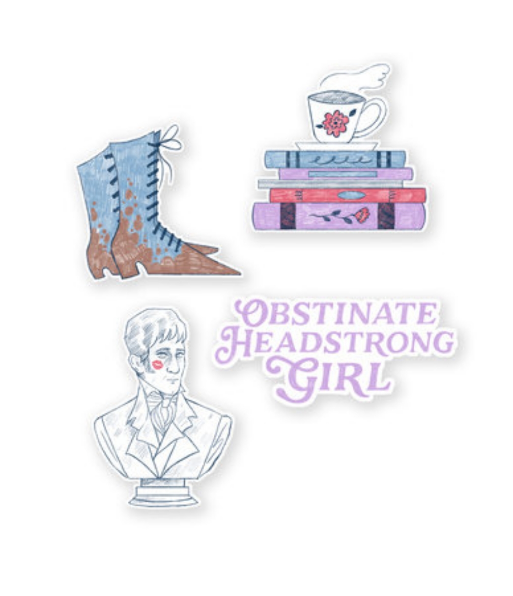 Picture of Jane Austen's Pride and Prejudice Stickers - Sticker Set of 4