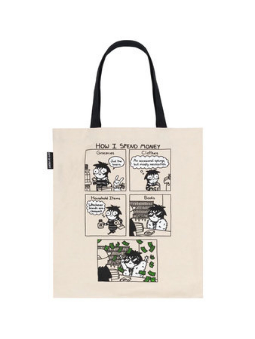 Picture of Sarah's Scribbles: How I Spend Money Tote Bag