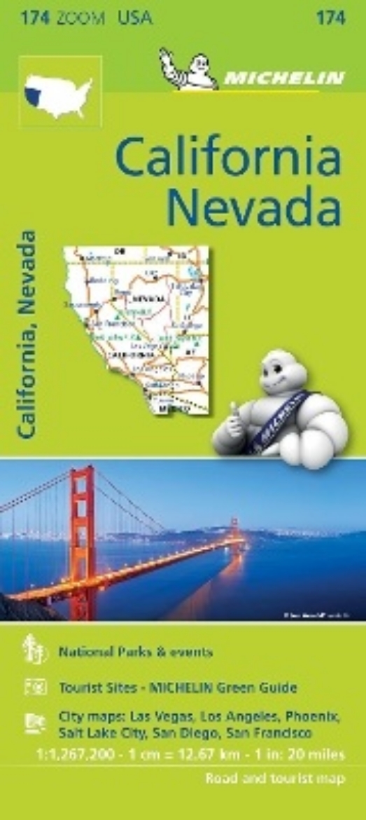 Picture of California Nevada - Zoom Map 174: Map