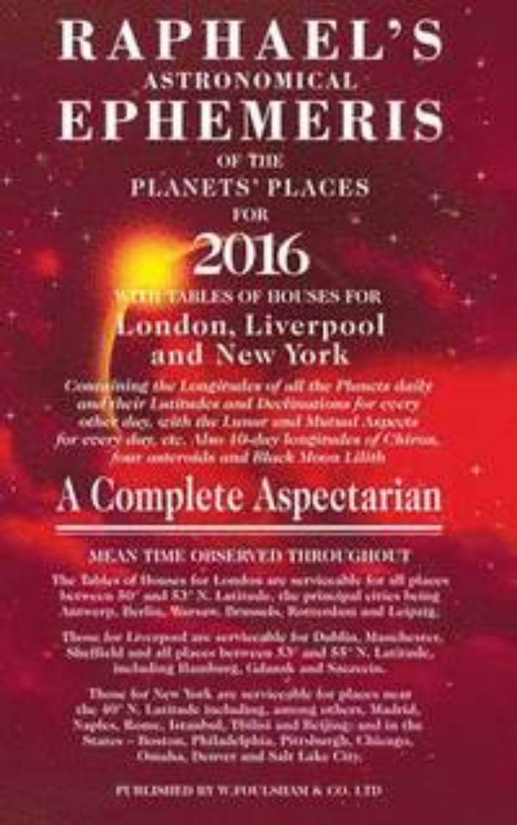 Picture of Raphael's Astronomical Ephemeris 2016