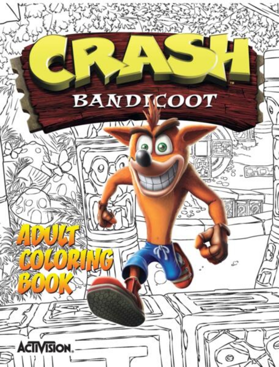 Picture of Crash Bandicoot Adult Coloring Book
