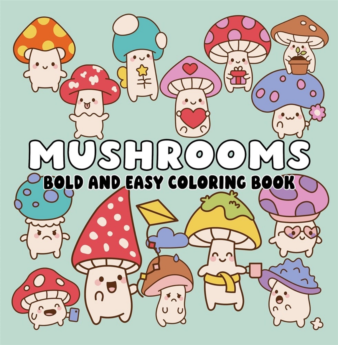 Picture of Mushrooms Bold and Easy Coloring Book